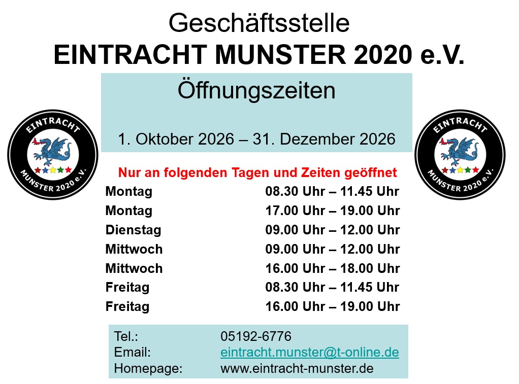 öffnungszeiten 01 10 2026